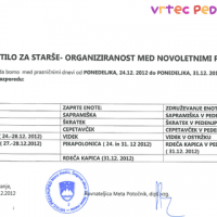 Poslovanje med novoletnimi prazniki