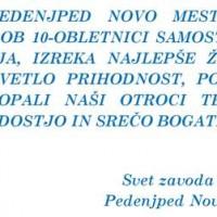 Voščilo ob 10 letnici