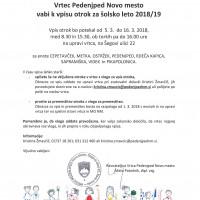 Vrtec Pedenjped Novo mesto vabi k vpisu otrok za šolsko leto 2018/2019