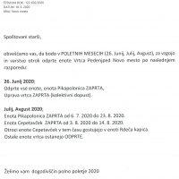 Obvestilo o delu Vrtca Pedenjped Novo mesto v poletnih mesecih