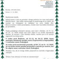 Obvestilo o delovanju vrtca od 14.12.2020