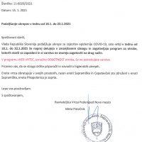 Podaljšanje ukrepov od 18.1. do 22.1.2021
