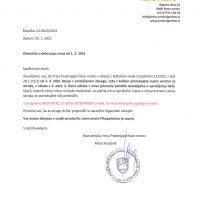 Obvestilo o delovanju vrtca od 1.2.2021