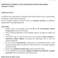 Priporočila staršem v času povečanega števila prehladnih obolenj v vrtcu