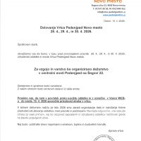 Delovanje vrtca pred prvomajskimi prazniki
