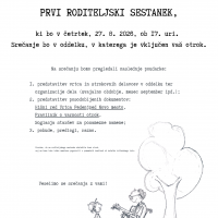 PRVI RODITELJSKI SESTANEK